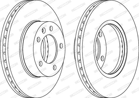 Ferodo DDF1217 - Bremžu diski www.autospares.lv