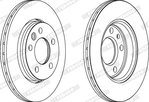 Ferodo DDF1286X - Bremžu diski www.autospares.lv