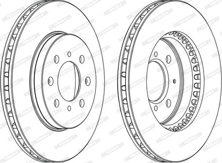 Ferodo DDF1281C - Bremžu diski www.autospares.lv