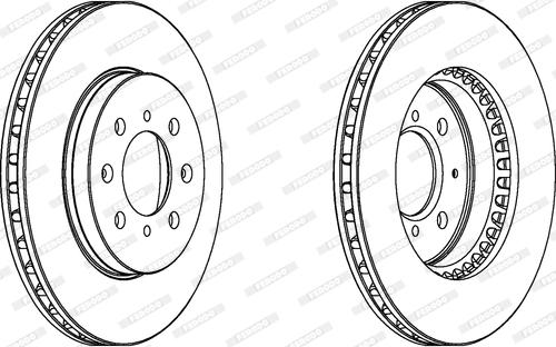 Ferodo DDF128-1 - Bremžu diski www.autospares.lv