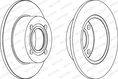 Ferodo DDF128C - Bremžu diski www.autospares.lv