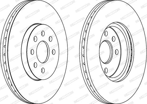 Ferodo DDF1236 - Bremžu diski www.autospares.lv