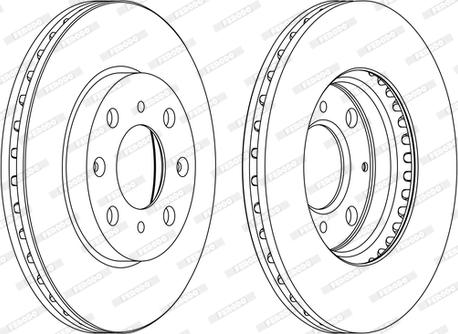 Ferodo DDF1231C-D - Bremžu diski www.autospares.lv