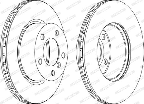 Ferodo DDF1229C-1-D - Bremžu diski www.autospares.lv