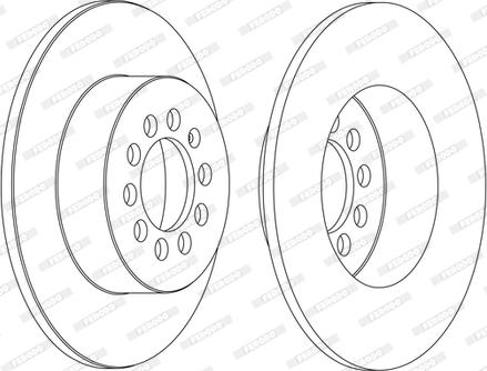 Ferodo DDF1224C-1-D - Тормозной диск www.autospares.lv