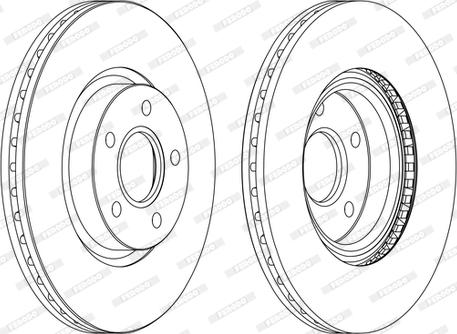 Ferodo DDF1225C-D - Bremžu diski autospares.lv