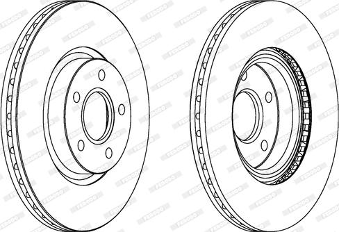 Ferodo DDF1225C - Bremžu diski www.autospares.lv