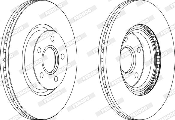 Ferodo DDF1225X - Bremžu diski www.autospares.lv