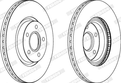 Ferodo DDF1225X - Bremžu diski www.autospares.lv