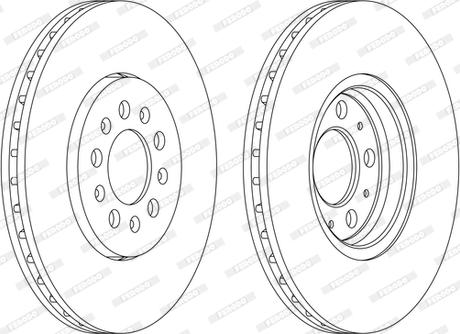 Ferodo DDF1221P-D - Bremžu diski www.autospares.lv