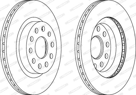 Ferodo DDF1223 - Bremžu diski www.autospares.lv