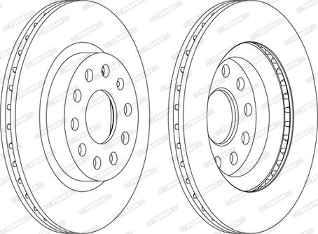 Ferodo DDF1223P-D - Тормозной диск www.autospares.lv