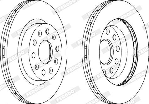 Ferodo DDF1223X - Bremžu diski www.autospares.lv