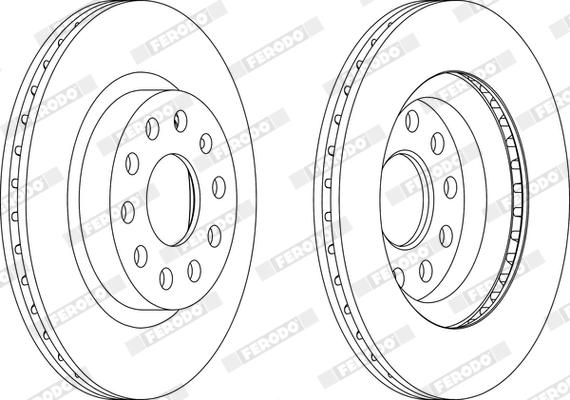 Ferodo DDF1223X - Bremžu diski www.autospares.lv