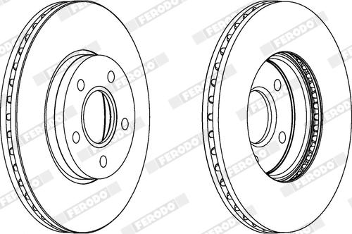 Ferodo DDF1222X - Bremžu diski www.autospares.lv