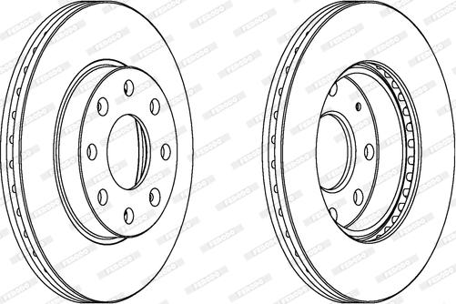 Ferodo DDF1279C - Bremžu diski autospares.lv