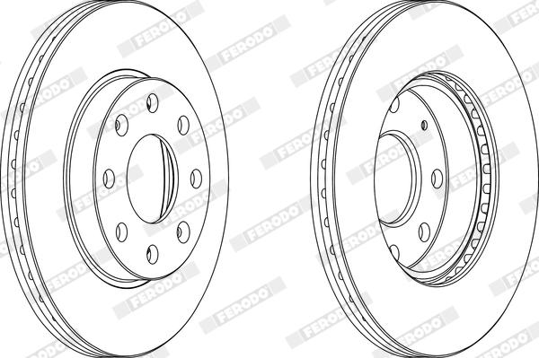 Ferodo DDF1279X - Bremžu diski www.autospares.lv