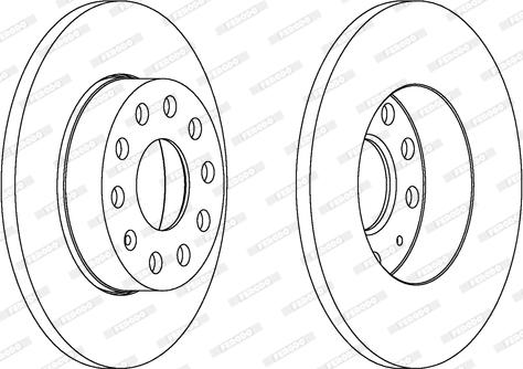 Ferodo DDF1276 - Bremžu diski www.autospares.lv