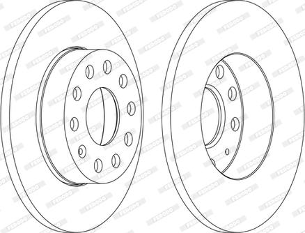 Ferodo DDF1276P-D - Bremžu diski autospares.lv