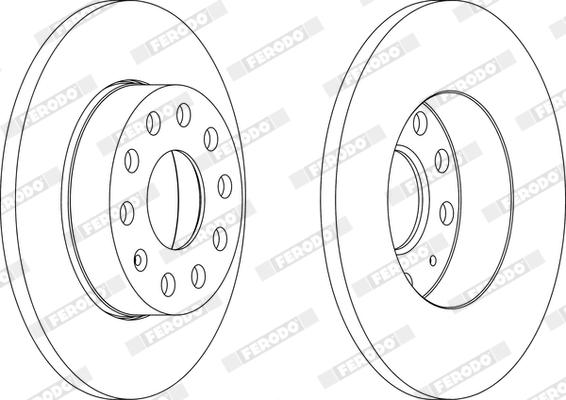 Ferodo DDF1276X - Bremžu diski www.autospares.lv