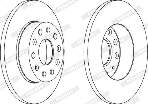 Ferodo DDF1276X - Bremžu diski www.autospares.lv