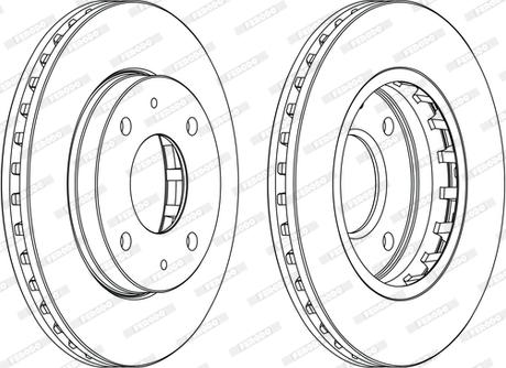 Ferodo DDF1270C-D - Bremžu diski www.autospares.lv