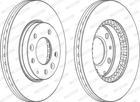 Ferodo DDF1278C-D - Bremžu diski www.autospares.lv