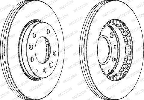 Ferodo DDF1278 - Bremžu diski www.autospares.lv