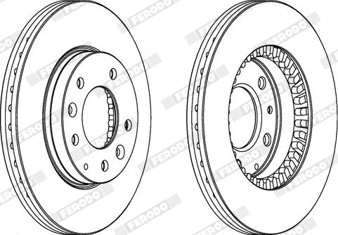 Ferodo DDF1278X - Bremžu diski www.autospares.lv