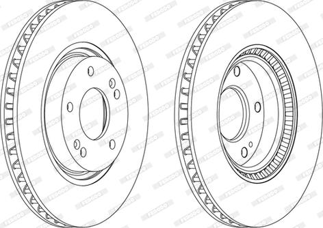 Ferodo DDF1795C-1-D - Bremžu diski www.autospares.lv