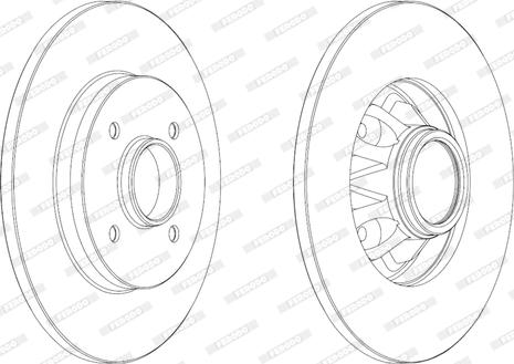 Ferodo DDF179-1 - Bremžu diski www.autospares.lv