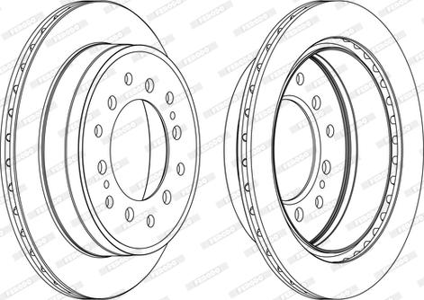 Ferodo DDF1743C-1-D - Bremžu diski www.autospares.lv