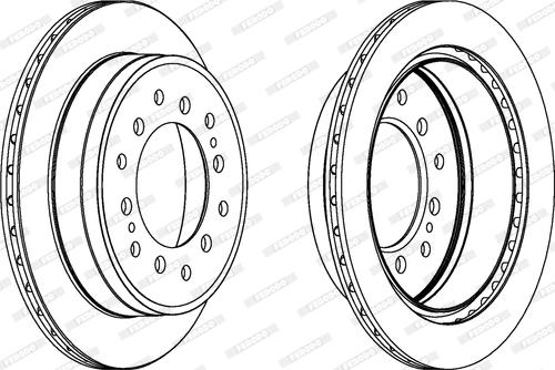 Ferodo DDF1743C - Bremžu diski www.autospares.lv