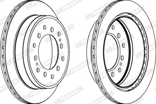 Ferodo DDF1743X - Bremžu diski www.autospares.lv