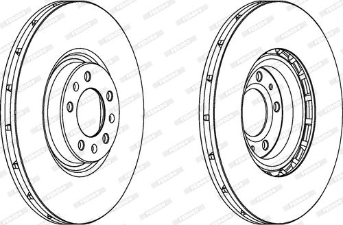 Ferodo DDF1747C-1 - Bremžu diski www.autospares.lv