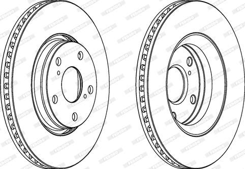 Ferodo DDF1756C - Bremžu diski www.autospares.lv