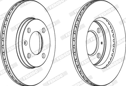 Ferodo DDF175X - Bremžu diski www.autospares.lv