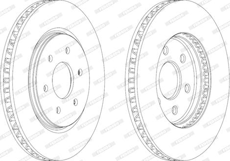 Ferodo DDF1761C - Bremžu diski www.autospares.lv