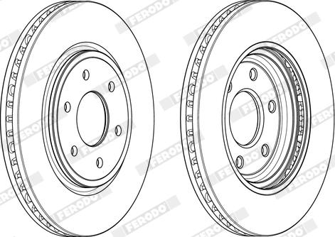 Ferodo DDF1761X - Bremžu diski www.autospares.lv