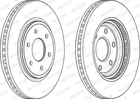 Ferodo DDF176-1 - Bremžu diski www.autospares.lv