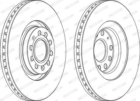 Ferodo DDF1705C-1-D - Bremžu diski autospares.lv