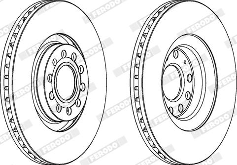 Ferodo DDF1705X - Bremžu diski www.autospares.lv