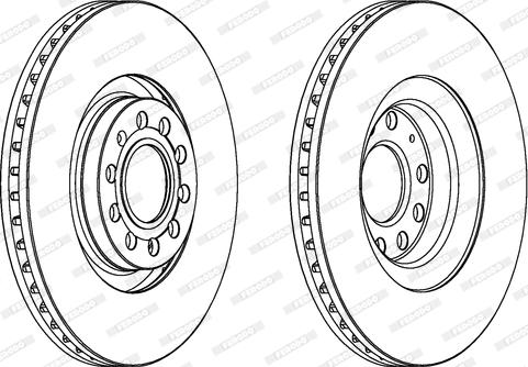 Ferodo DDF1705 - Тормозной диск www.autospares.lv