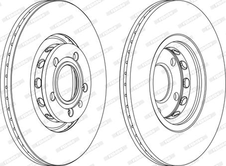 Ferodo DDF1707C-D - Bremžu diski www.autospares.lv