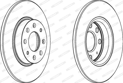 Ferodo DDF1784C - Bremžu diski www.autospares.lv