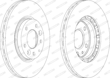 Ferodo DDF1739 - Bremžu diski www.autospares.lv