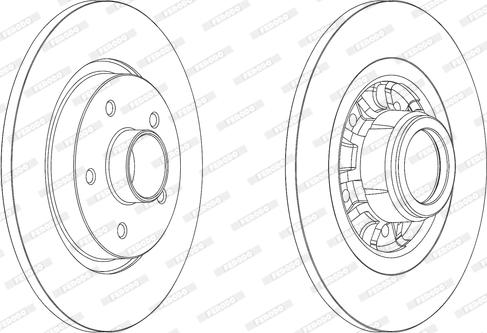 Ferodo DDF1734 - Bremžu diski www.autospares.lv