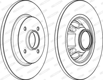 Ferodo DDF1735P-D - Brake Disc www.autospares.lv