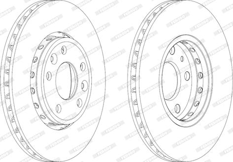 Ferodo DDF1726C - Bremžu diski www.autospares.lv