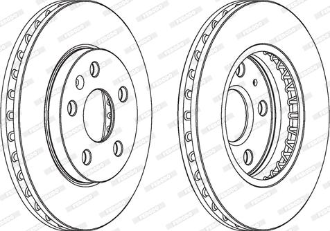 Ferodo DDF172-1 - Bremžu diski www.autospares.lv